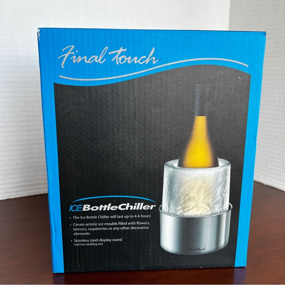 Final Touch Ice Bottle Chiller With Stainless Steel Display Stand